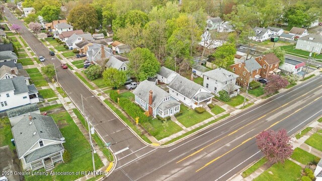aerial view with a residential view