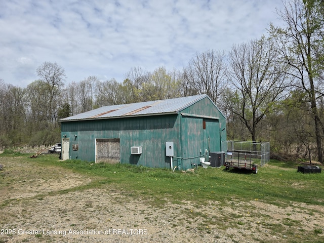 9304-9306 Parkhurst Hwy, Addison, MI 49220 - view of pole building with central AC unit