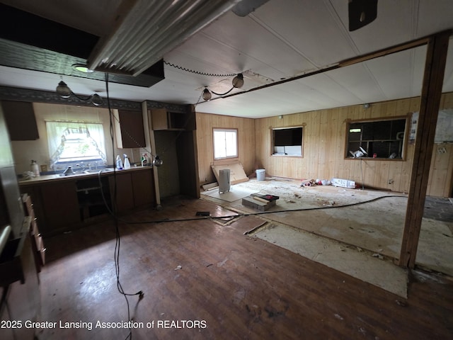 9304-9306 Parkhurst Hwy, Addison, MI 49220 - kitchen featuring wooden walls
