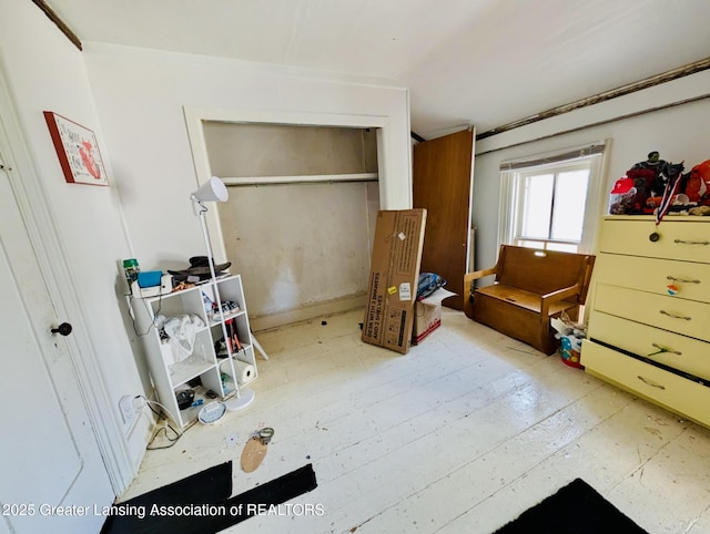 bedroom with a closet
