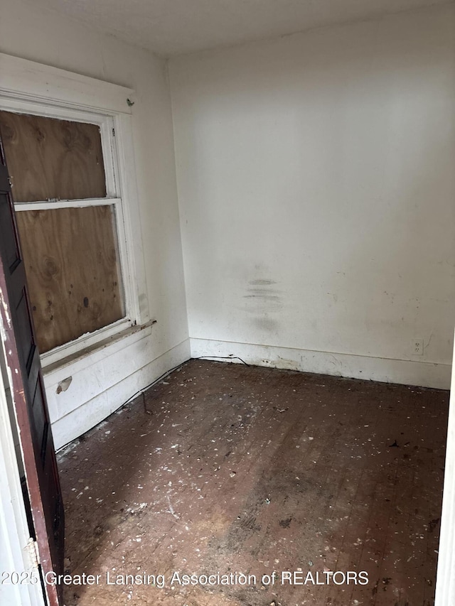 view of spare room