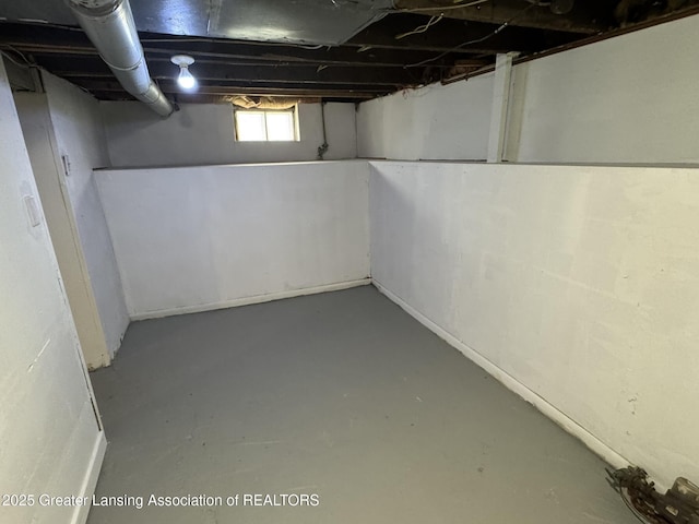 view of basement