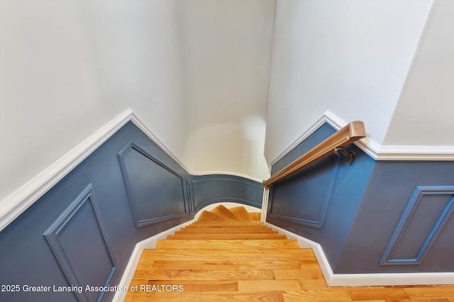 stairs with a high ceiling