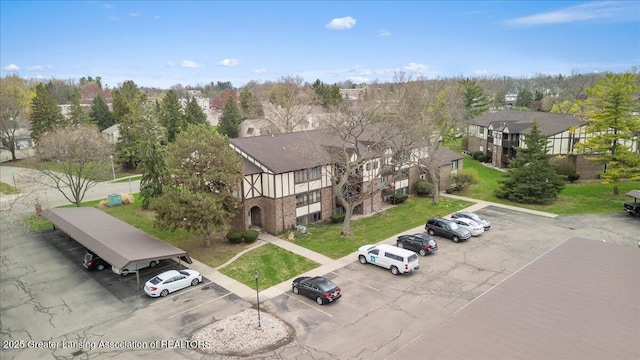 drone / aerial view featuring a residential view