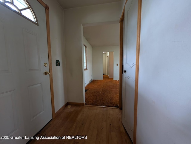 3536 Maybel St, Lansing, MI 48911 - hallway featuring wood finished floors and baseboards