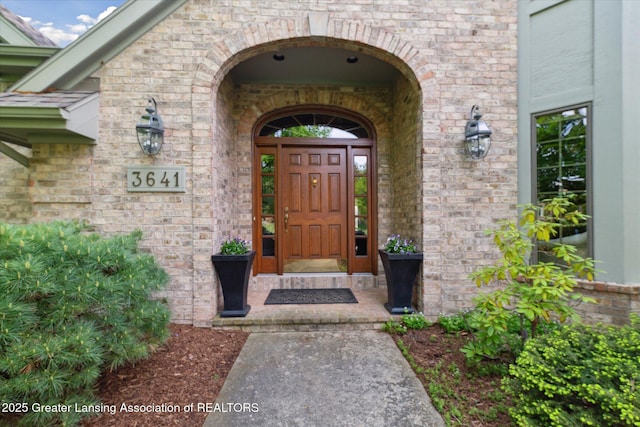3641 Beech Tree Ln, Okemos, MI 48864 - entrance to property with brick siding