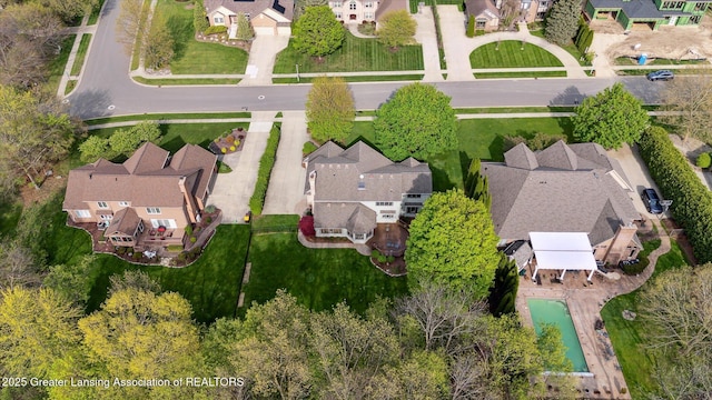 3641 Beech Tree Ln, Okemos, MI 48864 - aerial view of property and surrounding area featuring nearby suburban area