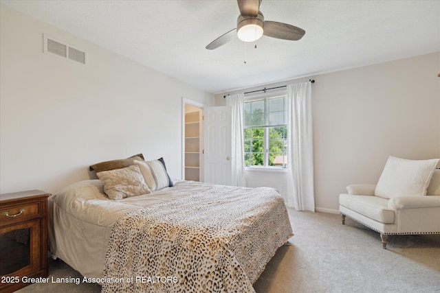 3641 Beech Tree Ln, Okemos, MI 48864 - bedroom featuring carpet and ceiling fan