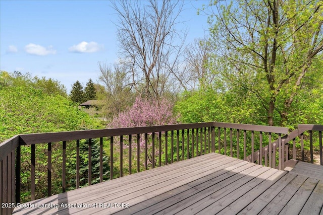 2454 Emerald Lake Dr, East Lansing, MI 48823 - view of wooden deck