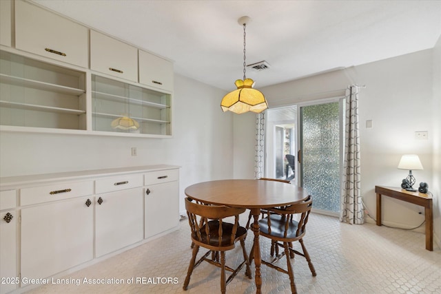 dining area with visible vents