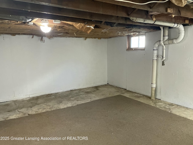 view of basement