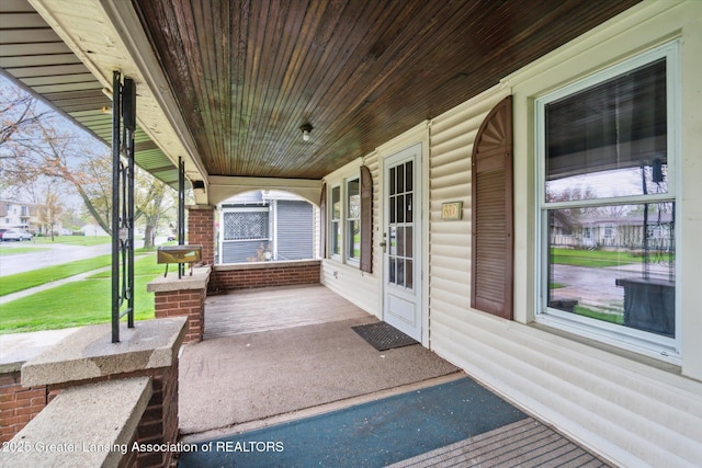 view of patio / terrace featuring covered porch