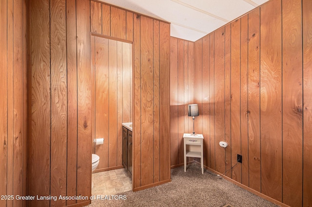 111 Terrace Dr, Houghton Lake, MI 48629 - relaxing sauna / steam room with wooden walls and carpet