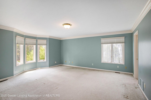 3796 Viceroy Dr, Okemos, MI 48864 - spare room with carpet floors, ornamental molding, and baseboards