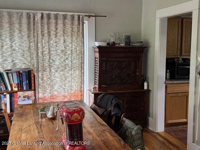 dining room featuring wood finished floors