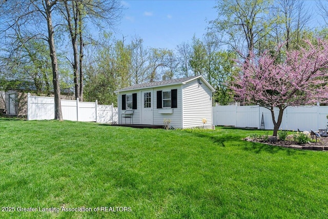 3012 Appaloosa Way, Lansing, MI 48906 - view of outbuilding featuring a fenced backyard and an outbuilding