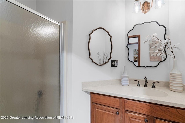 3012 Appaloosa Way, Lansing, MI 48906 - bathroom with a shower stall and vanity