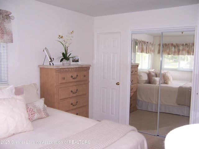 bedroom featuring a closet