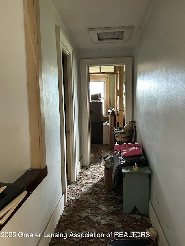 corridor featuring visible vents