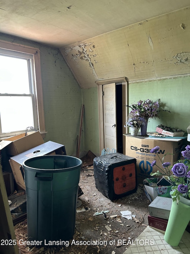 bonus room with lofted ceiling