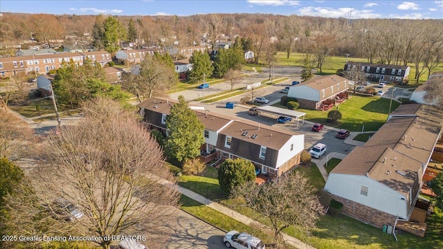 drone / aerial view featuring a residential view