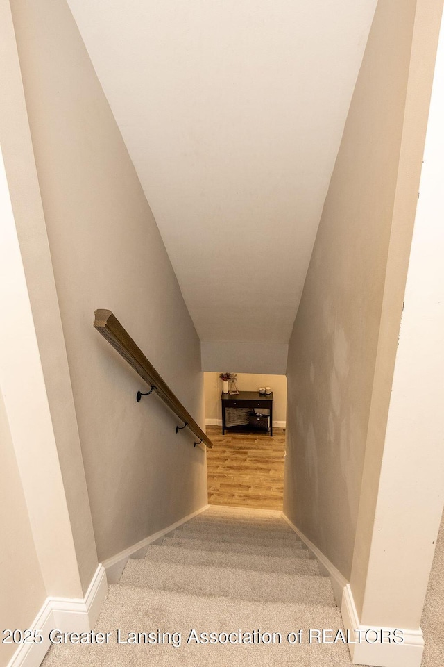 1061 E Sherwood Rd, Williamston, MI 48895 - stairway featuring carpet and baseboards