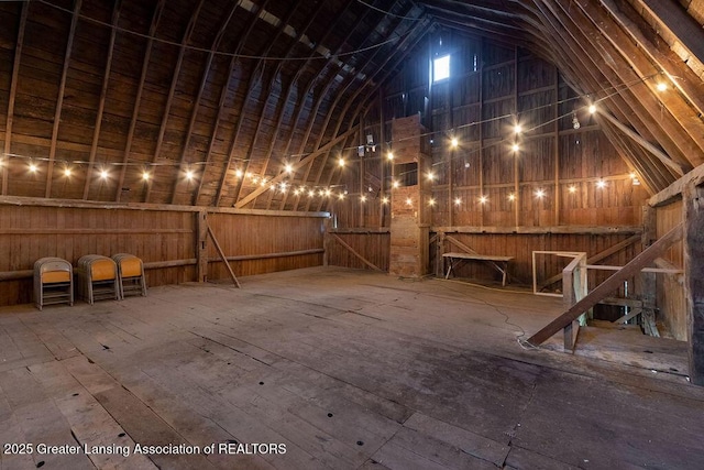 1061 E Sherwood Rd, Williamston, MI 48895 - misc room with high vaulted ceiling