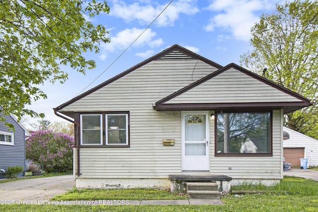 view of bungalow-style home