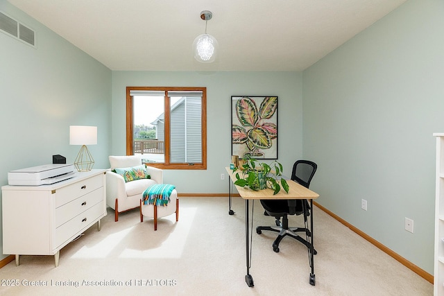 6032 Vienna Way, Lansing, MI 48917 - office space with visible vents, baseboards, and light carpet