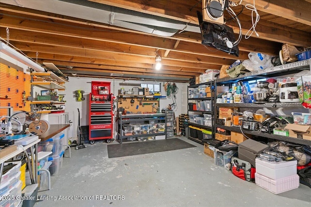 view of storage room