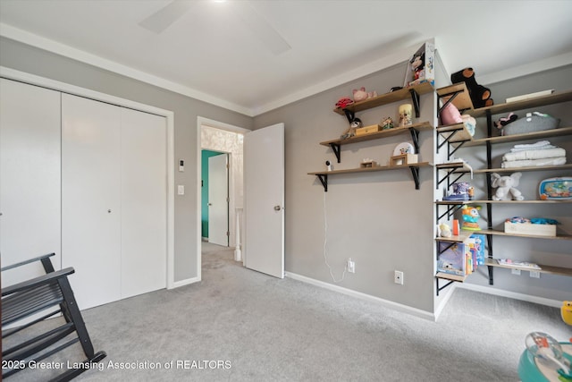 1212 Sandhill Dr, Dewitt, MI 48820 - unfurnished bedroom with carpet, a closet, and baseboards