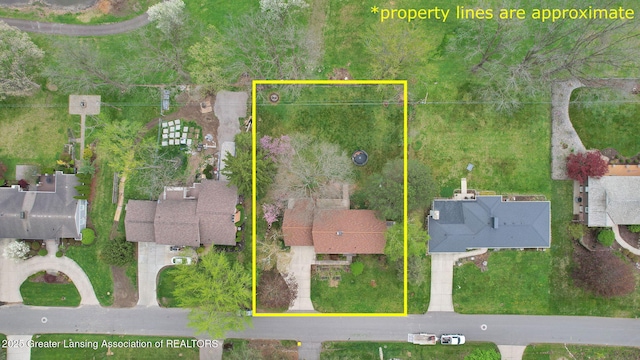 bird's eye view featuring a residential view