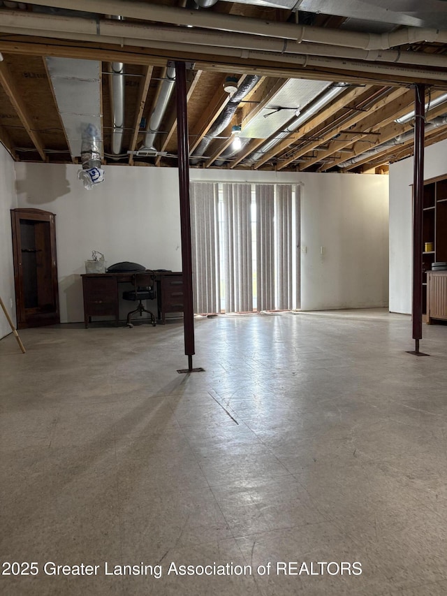 5205 N Bailey Rd, Coral, MI 49322 - basement featuring an office area