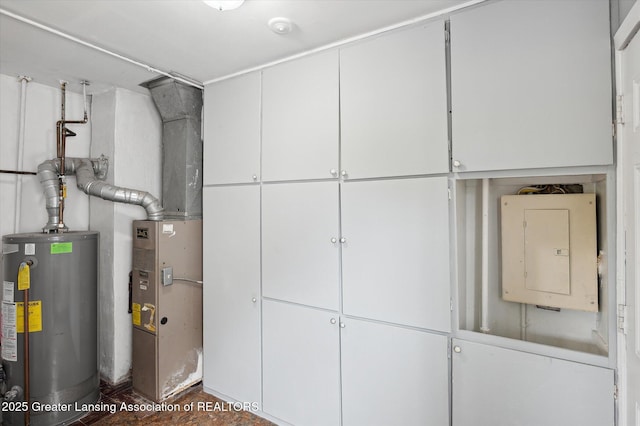 1406 N Martin Luther King Jr Blvd, Lansing, MI 48915 - utility room featuring electric panel and gas water heater