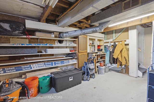 storage featuring visible vents