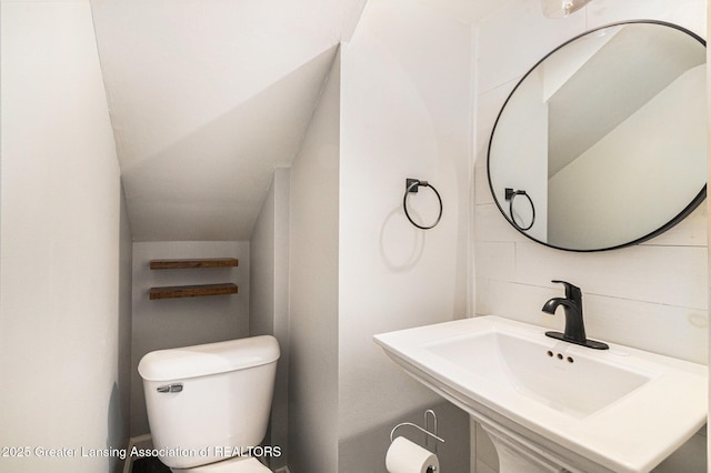 bathroom featuring toilet and a sink