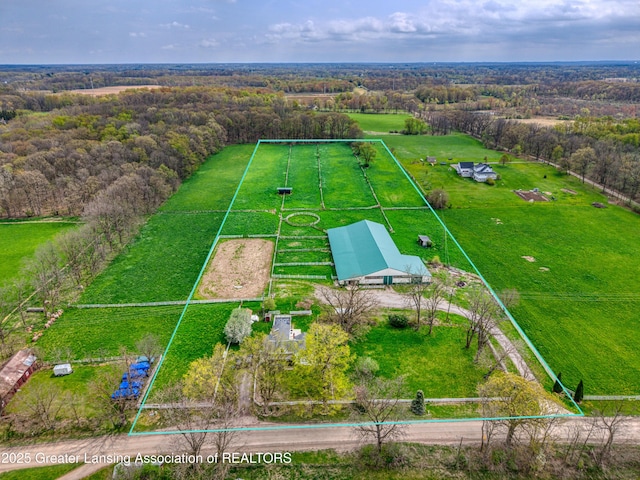 2820 N Lima Center Rd, Dexter, MI 48130 - aerial view featuring a rural view