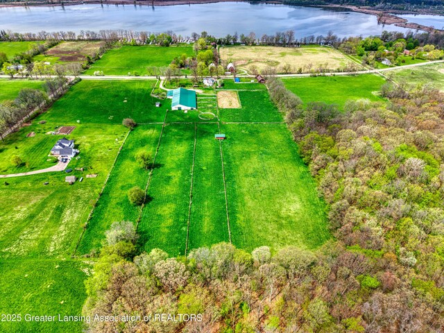 2820 N Lima Center Rd, Dexter, MI 48130 - birds eye view of property with a water view