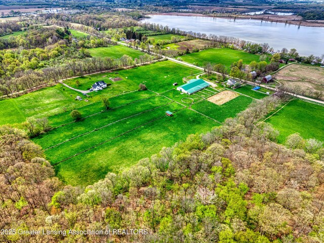 2820 N Lima Center Rd, Dexter, MI 48130 - bird's eye view with a water view