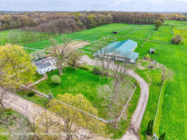 2820 N Lima Center Rd, Dexter, MI 48130 - drone / aerial view featuring a rural view