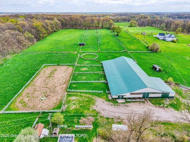 2820 N Lima Center Rd, Dexter, MI 48130 - bird's eye view with a rural view