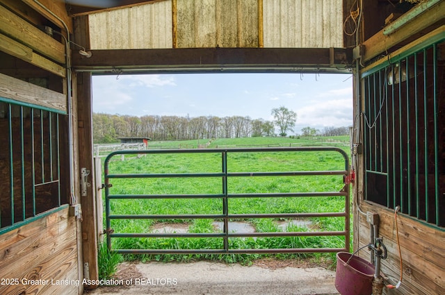2820 N Lima Center Rd, Dexter, MI 48130 - view of horse barn with a rural view