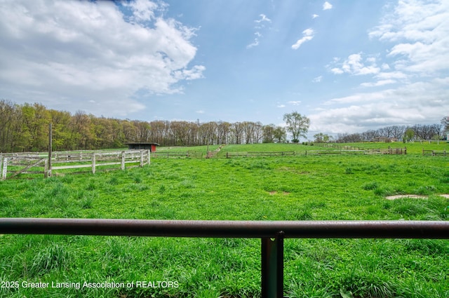 2820 N Lima Center Rd, Dexter, MI 48130 - view of yard featuring a rural view and fence
