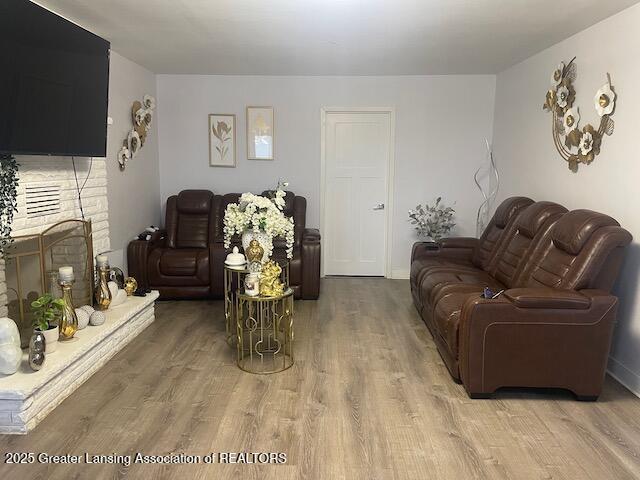 6422 E Saginaw Hwy, Grand Ledge, MI 48837 - living room with wood finished floors