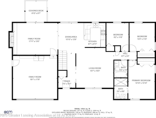 910 Pecos Dr, Lansing, MI 48917 - home floor plan