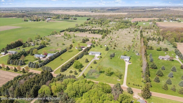 6600 W Lowe Rd, Saint Johns, MI 48879 - aerial view of property's location with rural landscape
