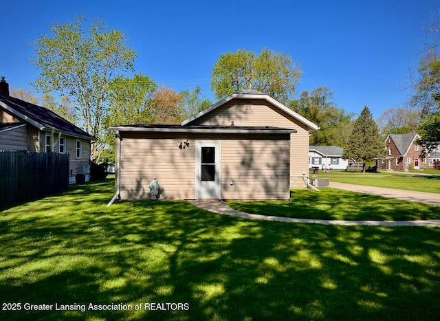 back of property with cooling unit