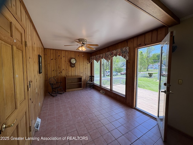 108 S Center St, Eaton Rapids, MI 48827 - unfurnished sunroom with beam ceiling