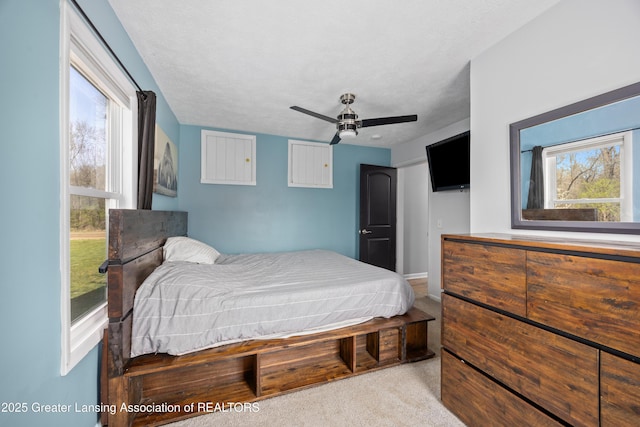 5364 Drumheller Rd, Bath, MI 48808 - carpeted bedroom featuring a ceiling fan