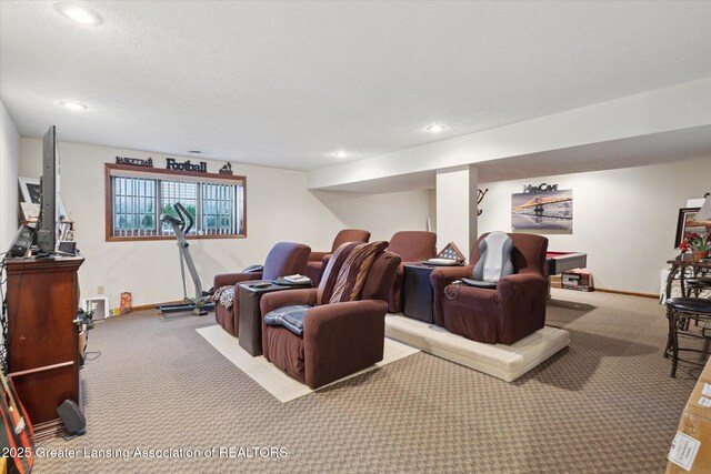 900 Oneida Woods Trl, Grand Ledge, MI 48837 - carpeted cinema with recessed lighting and baseboards